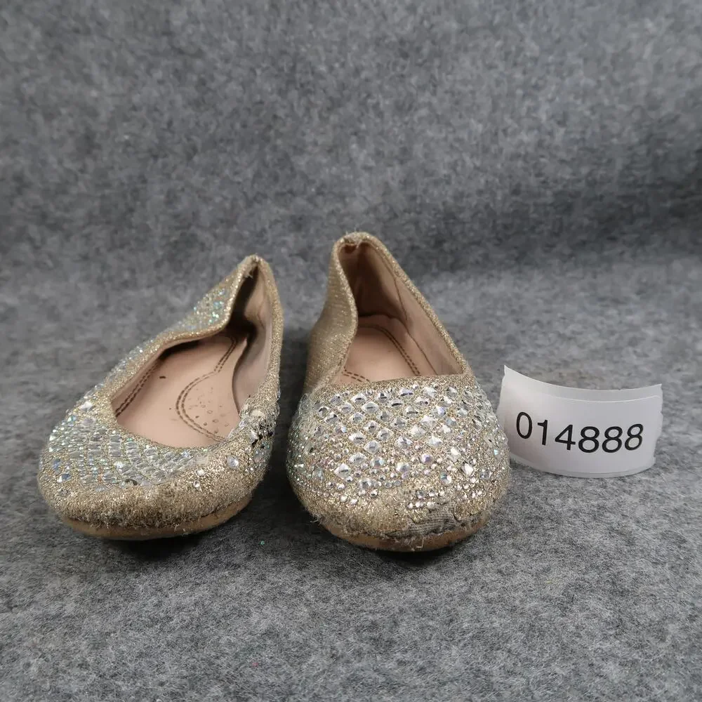 Link Shoes Kids Toddler Girl 10 Ballet Flats Dress Rhinestone Slip On Round Toe